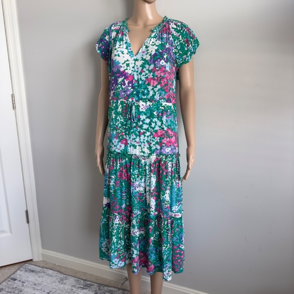 Rails Dresses & Skirts - Rails Juni Gardenia Flora Midi Dress Size Medium